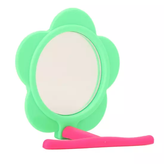 Bird Mirror Perch Flower Shape Decorative Plastic Parrot Mirror Stand Toy For