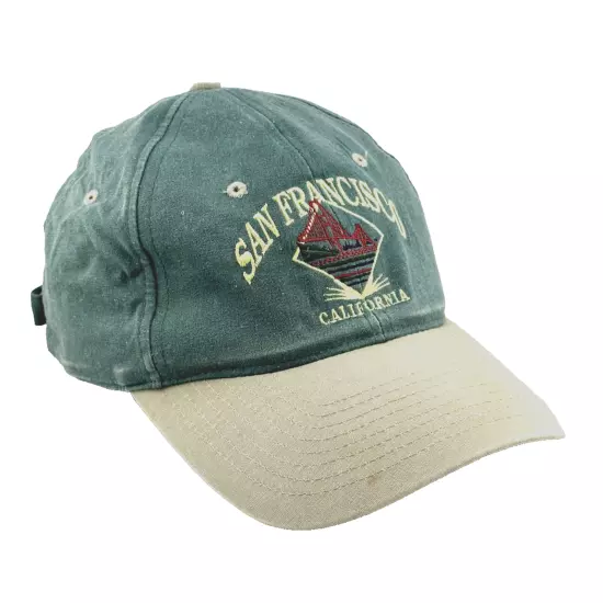 Adult SAN FRANCISCO CALFORNIA CAP Green Ivory - OSFM - Adjustable