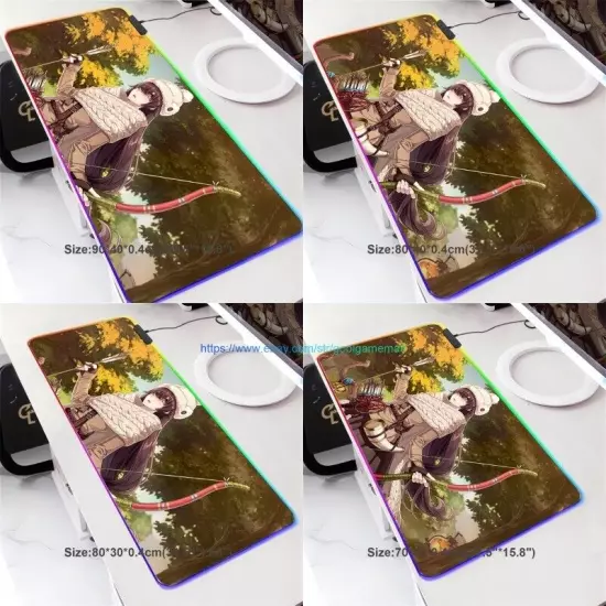 Epic Seven 7 Sexy Anime Girls Large RGB Gaming Mouse Pad Keyboard Play Table Mat