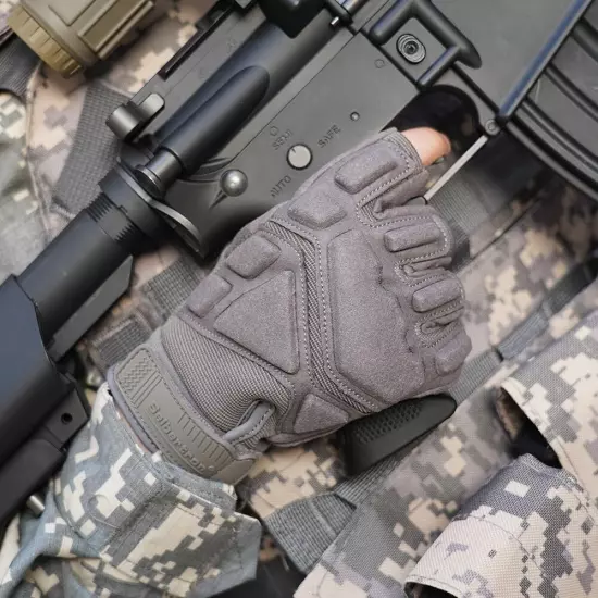 S.O.L.A.G-HI 2.0 Half Index Finger Tactical Gloves - Touchscreen Tactical Glo...