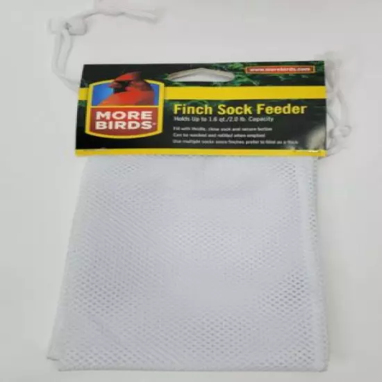 More Birds 38048 Finch Sock Feeder Holds up to 2lb White