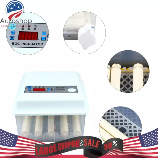 16 Eggs Fully Automatic Hatcher for Hatching Chicken Goose Egg Incubator 30W