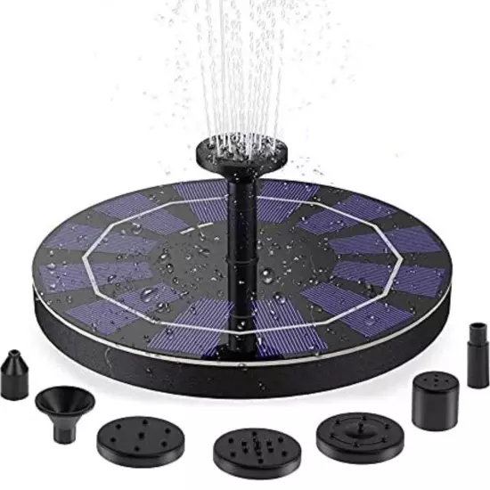 Solar Fountain Pump ,Upgraded 2.5W Solar Powered Fountain Pump for Bird Bath 