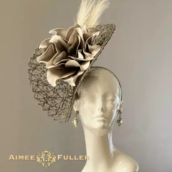 Aimee Fuller Derby Royal Ascot Cocktail Gala Classic Black Fascinator Hat