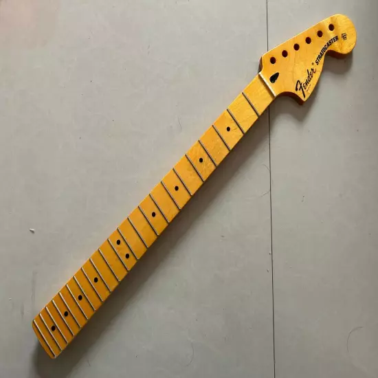 Yellow Maple 22 Fret Electric Guitar Neck For DIY Fender Strat Neck big head