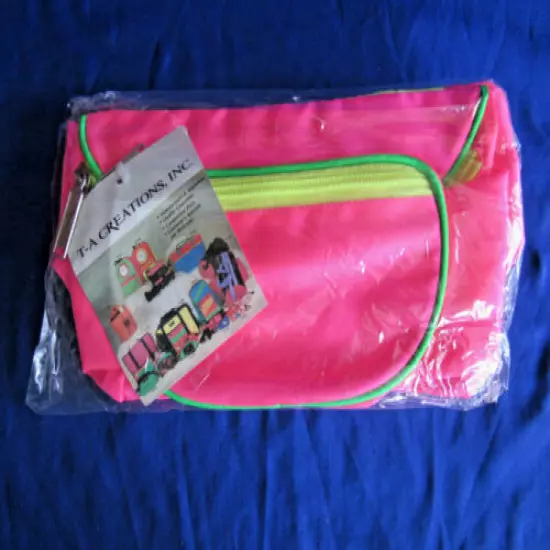 TA Vintage Neon Pink Fanny Pack Festival Bag Waist Pack * Pink {1b}