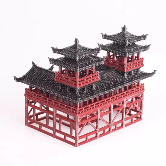 Chinese Ancient Building Pavilion Model Plastics Aquarium Bonsai Toys