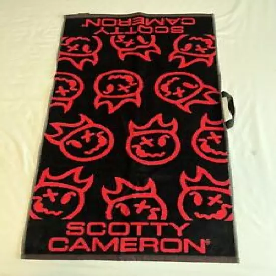 NEW IN BAG Scotty Cameron HOT HEAD HARRY Towel - BLACK/RED - 17x39