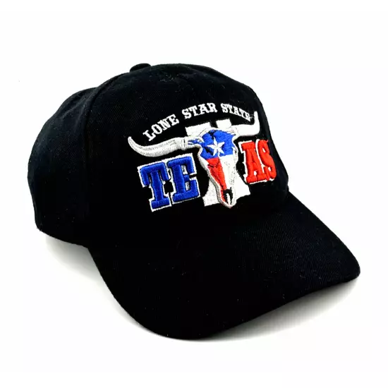 Adult TEXAS LONE STAR STATE CAP Black - OSFM - Adjustable