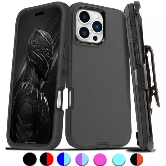 For iPhone 16 15 14 13 12 Plus 11 Pro Max Shockproof Heavy Duty Case + Belt Clip