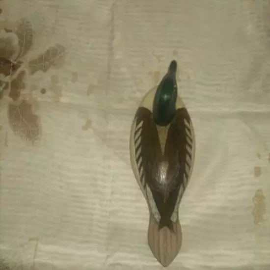 VTG HAND CARVED WOOD GOLDENEYE DUCK DECOY / DUCKWORKS II / A & S THOMPSON 1992 