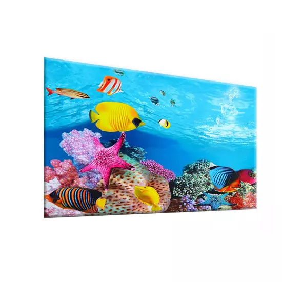 Fish Tank Background HD Aquarium Adorn 3D Landscape Sticker Paper Double Sided