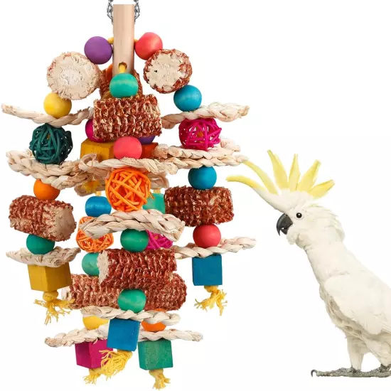 Parrot Toys Bird Toys Natural Corn Cob Bird Chew Toys for Small and Medium-Sized