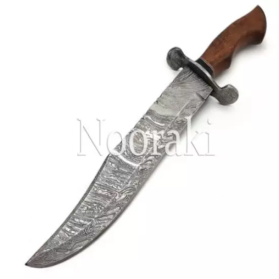 Hand Forged Damascus Bowie Knife Razor Sharp Blade,Handle W/Sheath 17.5 L Editio