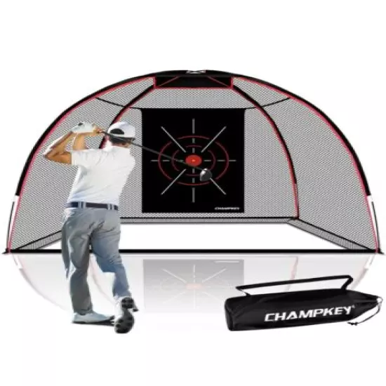 CHAMPKEY Premium 10’X7’ Golf Hitting Net Knotless Netting (NET&TARGET ONLY)