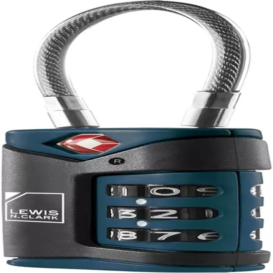 TSA Cable Lock, Blue, Single