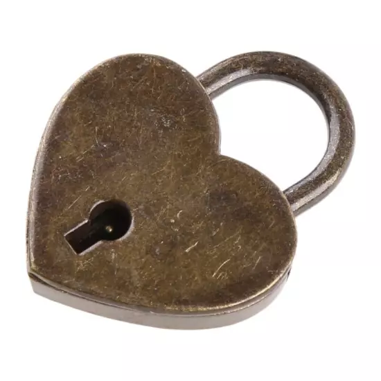 Retro for Wish Lock Heart Everlasting Love Padlock for Lovers Wedding Keyed Padl