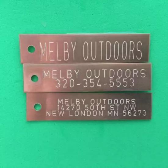 QTY 300-ENGRAVED COPPER TRAP TAGS/TRAPPING SUPPLIES/TRAP/ANIMAL TRAP ID TRAPPING