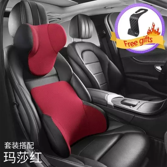 Neck Pillow Car Seat Pillow Support Auto Lumbar Cushion Car Headrest Support