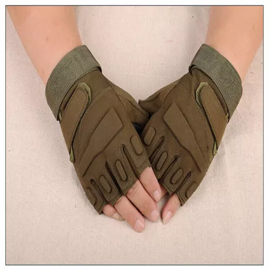 Tactical Fingerless Gloves Military Combat Shooting Half Finger Gloves for Mens