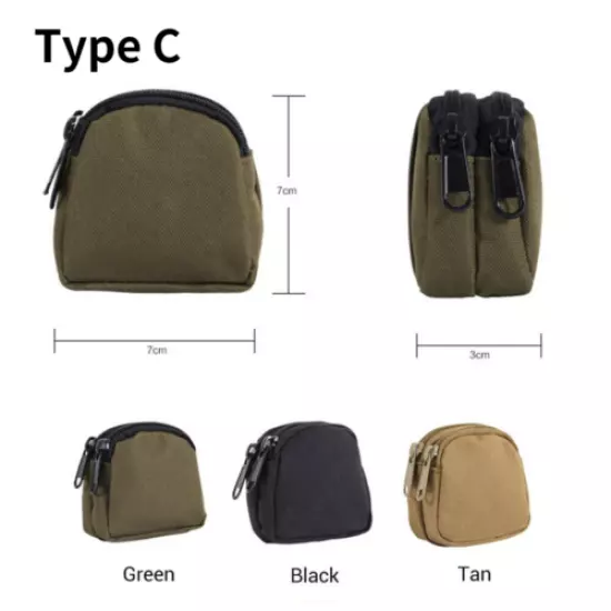 Tactical Wallet EDC Molle Pouch Portable Key Card Case Coin Purse Hunting Bags