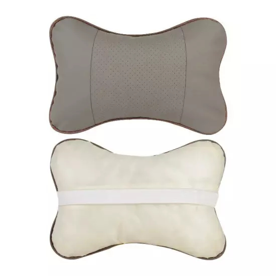 Car Neck Pillows Both Side Pu Leather 1pcs Pack Headrest For Head Pain Relief Fi