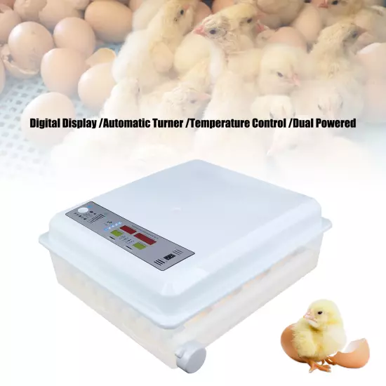 For Hatching Chicken Farm Egg Incubator 64 Eggs Fully Digital Automatic Hatcher