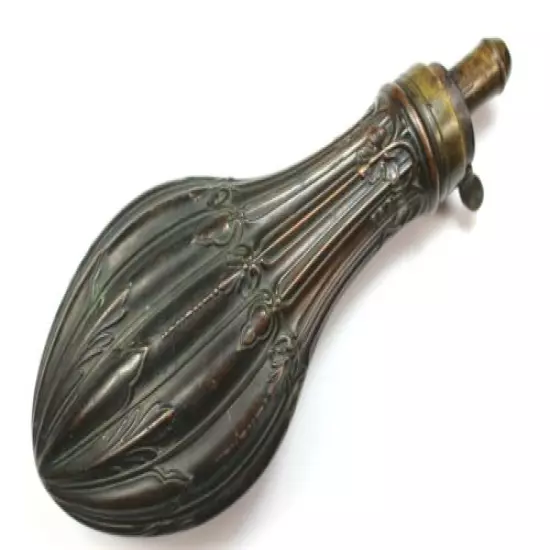 Vintage Signed Dixon & Sons - Made in England - Handcrafted Ornate Powder Flask 