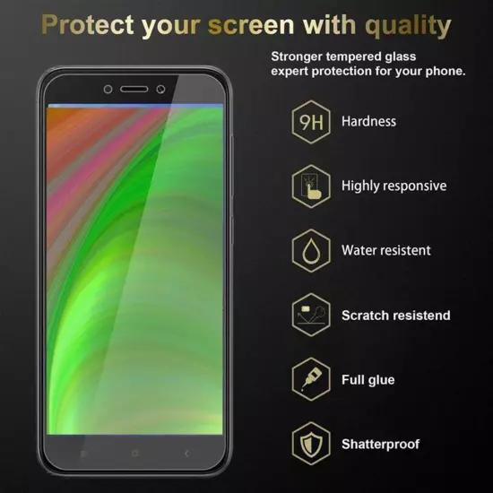 3x Tempered Glass for Xiaomi RedMi NOTE 5A Screen Display Protection Film