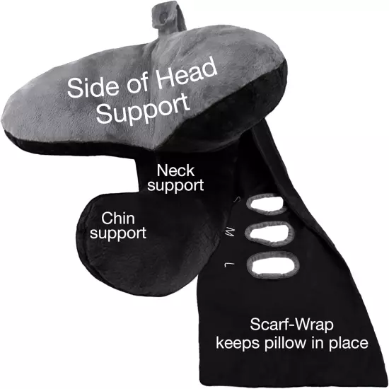 Travel Pillow plus Wrap. Chin Supporting Travel Pillow for Airplane Sleeping - F