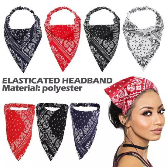 Head Bandana Headbands Hair Scarf For Women Head Scarf Band Hair Elastic X4E7 ш■