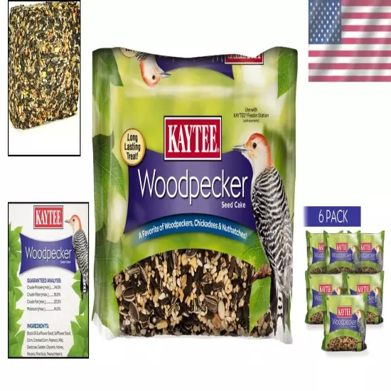 Premium Woodpecker Seed Cakes, 1.85 Pounds Each, Ideal for Outdoor Feeding