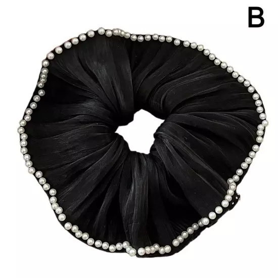 Elastic Hair Scrunchie Black / White Head Rope Hair Accessories For Women O8F ο^