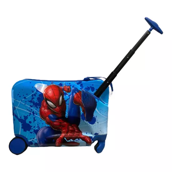 FUL Kids Spiderman Carry Pull or Ride-On Hardside Luggage