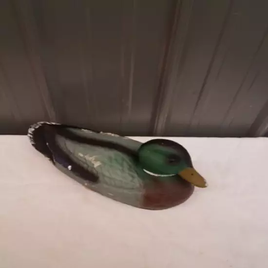 Vintage Duck Decoy Carry-Lite Paper Mache Mallard Drake And Hen Combo