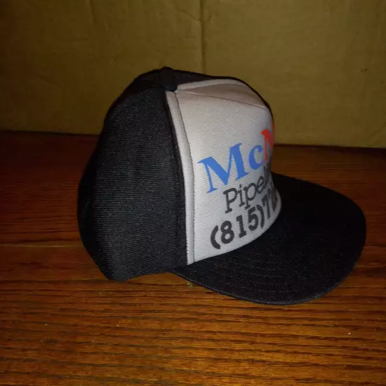 McNDT Pipeline LTD Cap Hat Trucker Black White Adjustable