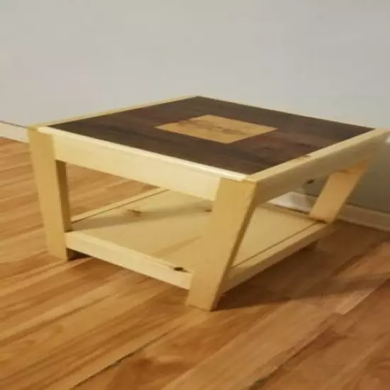 Gun concealment exotic wood table 