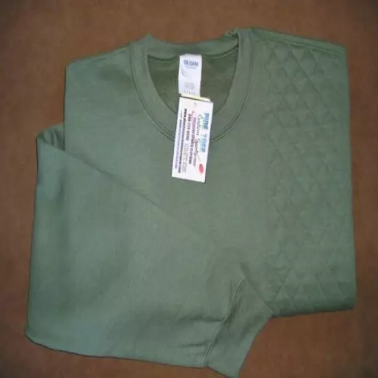 LARGE LH International Length Pad MILITARY GREEN Dryblend Shooting Sweatshirt 