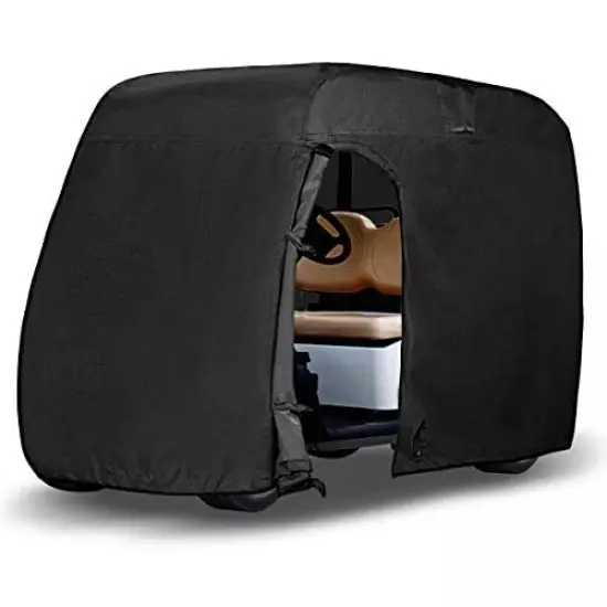  Golf Cart Cover - 4 Passenger 600D Waterproof Sunproof Club Car Golf Cart 