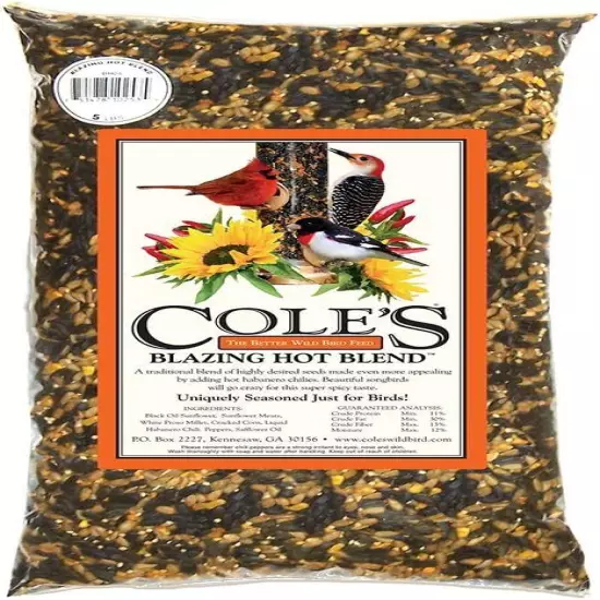 Blazing Hot Bird Food 10Lb All Natural Seed Blend With Habanero Chili Peppers