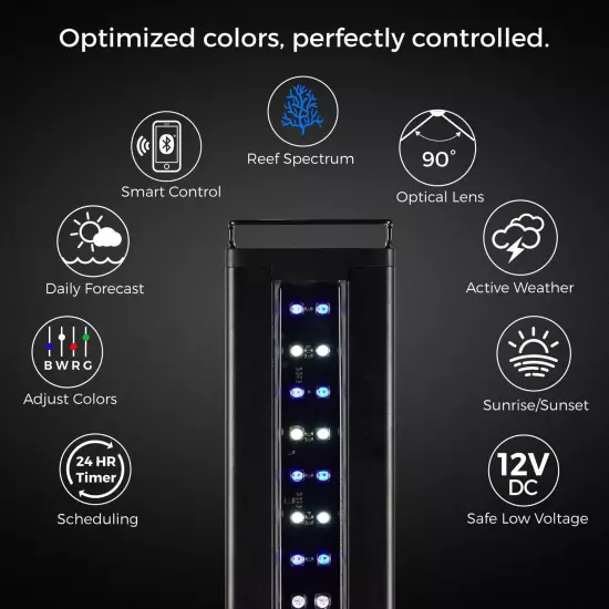 USA 18-24" Inch Orbit Marine IC Loop LED Saltwater Reef Marine Aquarium Light...