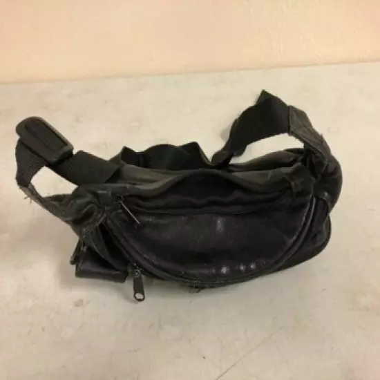 Black Vintage Fanny Pack Waist Bag Hip Old School aa19