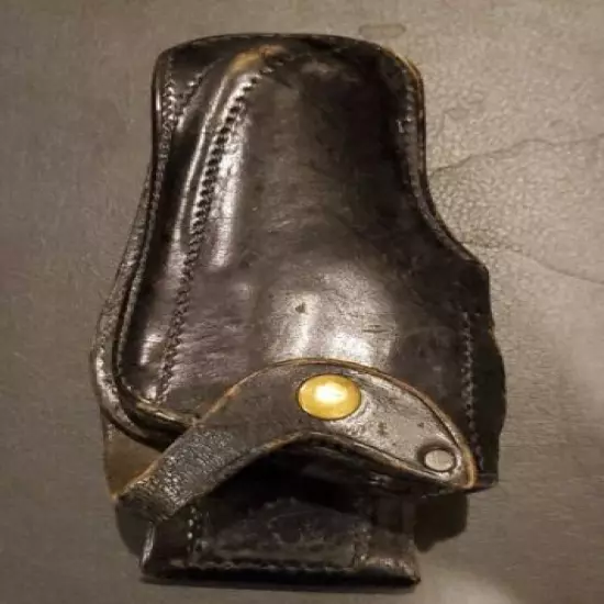 Vintage Safety Speed Holster Plain Black Leather Medium Frame Pistol Right Hand 