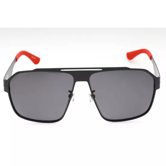 Police Men's Sunglasses Matte Dark Grey Metal Pilot Full Rim Frame SPLL08 8YZP