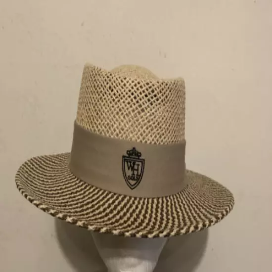 Walter Hagen Golf Men’s Straw Paper Woven Panama Style Hat Tan NEW OSFM NICE