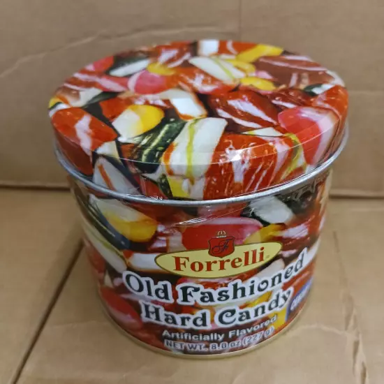 Mini Forrelli Christmas Hard Rock Flavor Candy 8oz Tin Holiday Gifts