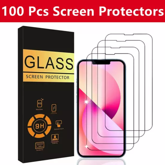 Wholesale LOT Tempered Glass Screen Protector for iPhone 16 Pro Max 15 14 13 12