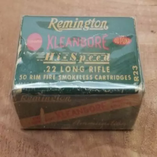 Vintage Remington Kleanbore Hi-Speed R23 EMPTY Box 22 long rifel Hollow point