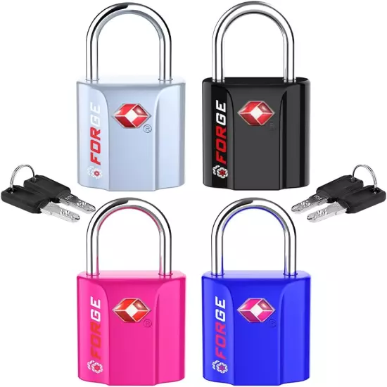 TSA Approved Luggage Locks, Ultra-Secure Dimple Key Travel Locks with Zinc Alloy