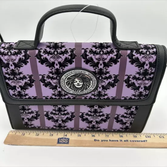 Disney Haunted Mansion Mdm. Leota Crossbody Bag Purple/Black/Silver Chain W Tags